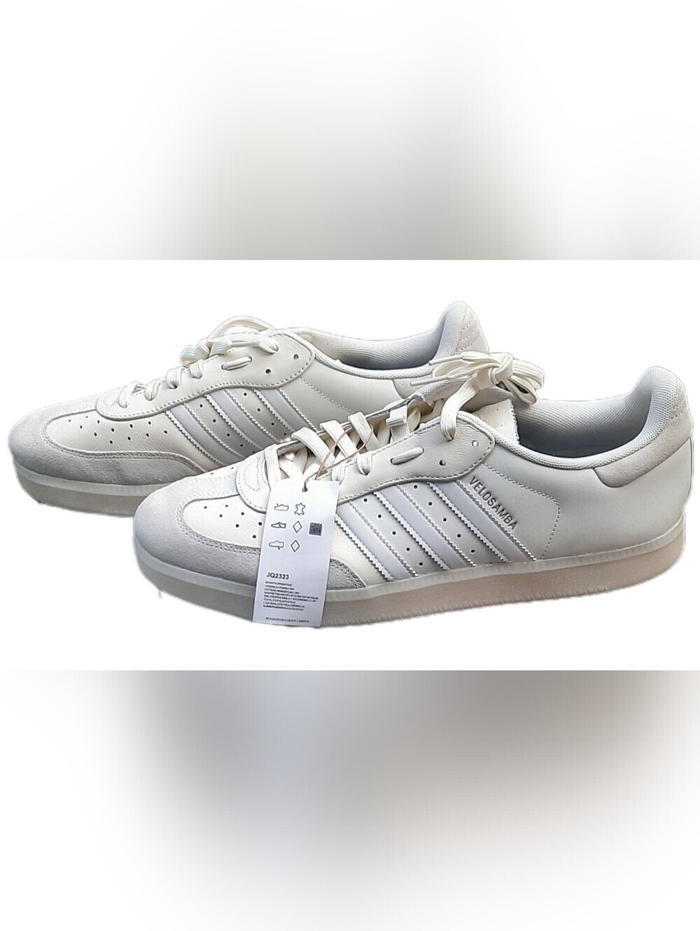 adidas Velosamba Leather Shoes in Off White / Cloud white JQ2323 Mens 13 New